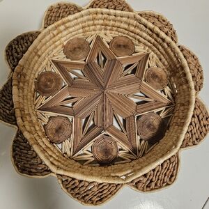 Vintage woven star basket